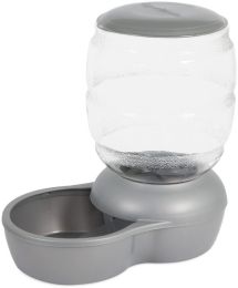 Petmate Replendish Pet Feeder with Microban Pearl Silver Gray