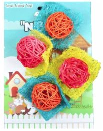 AE Cage Company Nibbles Bon Bon Loofah Chew Toys Assorted Colors