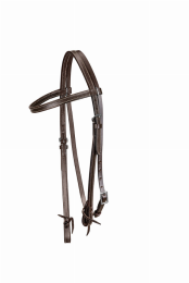 TuffRider Western Browband Headstall With Latigo Bit Ties