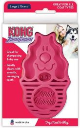 Kong ZoomGroom Dog Brush - Raspberry