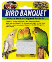 Zoo Med Bird Banquet Mineral Block - Original Seed Formula