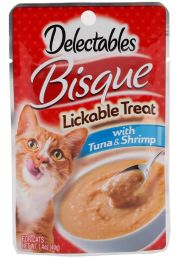 Hartz Delectables Bisque Lickable Cat Treats - Tuna & Shrimp