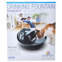 Pioneer Raindrop Ceramic Drinking Fountain - Black