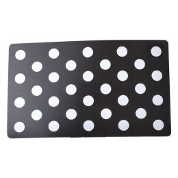 Petmate Plastic Food Mat - Black & White Dots