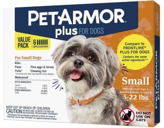 PetArmor Plus Flea and Tick Topical Treatment for Small Dogs 4-22 lbs