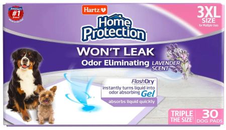 Hartz Home Protection Lavender Scent Odor Eliminating Dog Pads