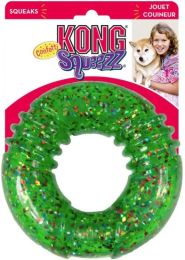 KONG Squeezz Confetti Ring Dog Toy Medium