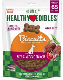 Nylabone Healthy Edibles All Natural Grain Free Limited Ingredient Beef and Veggie Biscuits