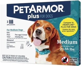 PetArmor Plus Flea and Tick Treatment for Medium Dogs (23-44 Pounds)