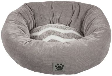 Precision Pet Snoozz ZigZag Donut Pet Bed Gray And White