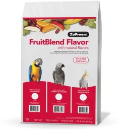 ZuPreem Fruit Blend with Natural Fruit Flavors Pellet Birds Food for Parrots and Conures