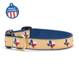 Texas Collar or Leash (Color: Texas, size: Small Wide)