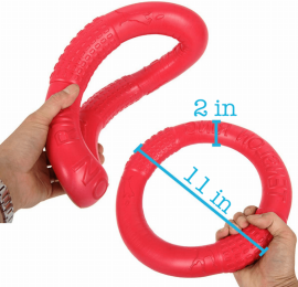 Dog Ring Toy (Color: Red, size: )