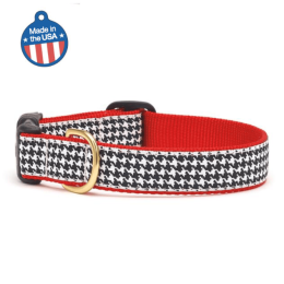 Houndstooth Collar or Leash (Color: Houndstooth, size: Small Wide)