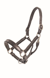 1" Black Padded Halter (Color: Black, size: Cob)