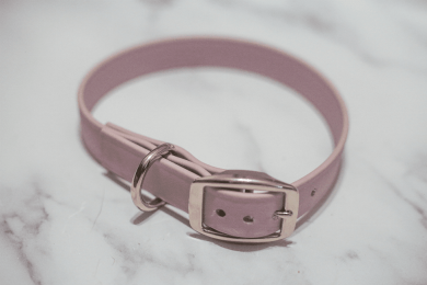 Biothane Buckle Dog Collar (Color: Pink, size: Large 15-17 inches)