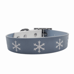 Biothane Buckle Dog Collar (Color: Snowflake, size: Small/Medium 12-14 inches)