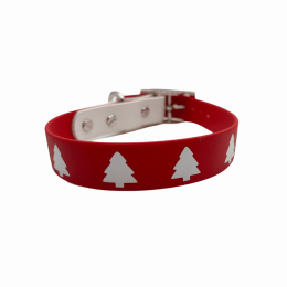 Biothane Buckle Dog Collar (Color: Christmas Tree, size: Small 11-13 inches)