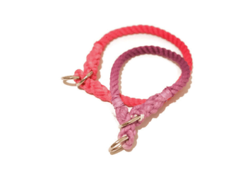 Rope Dog Collar (Color: Ombre, size: 10 inches)