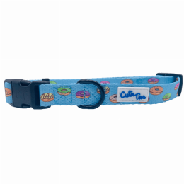 Cutie Ties Fun Design Dog Collar (Color: Donuts, size: medium)