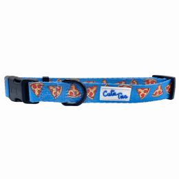 Cutie Ties Fun Design Dog Collar (Color: Pizza Crust, size: medium)