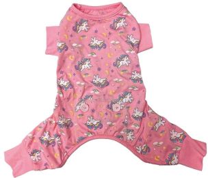 Fashion Pet Unicorn Dog Pajamas Pink (size: X-Small)