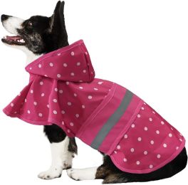 Fashion Pet Polka Dot Dog Raincoat Pink (size: large)