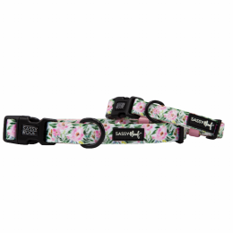 Sassy Woof Dog Collars (Color: Magnolia, size: medium)