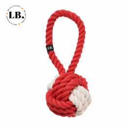 What-a-Tug Large Twisted Rope Toy (Color: Bright Red/Natural, size: )