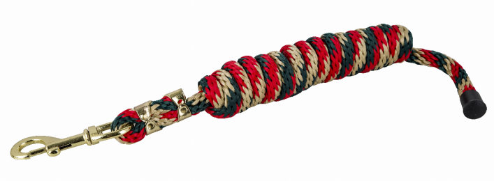 Gatsby Polypropylene 8' Lead With Snap (Color: Gold/Red/Hunter, size: 8')