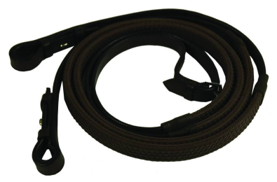 Gatsby Rubber Reins (Color: Havanna, size: 5/8 Horse)