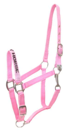 Gatsby I LOVE MY HORSE Nylon Halter (Color: Pink, size: Horse)