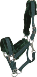 Gatsby Nylon Halter With Removable Fleece (Color: Hunter, size: Cob)