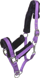 Gatsby Nylon Halter With Removable Fleece (Color: Purple, size: Cob)