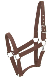 Gatsby Nylon Draft Halter With Snap (Color: Brown, size: Draft)