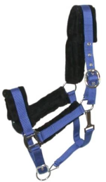 Gatsby Nylon Halter With Removable Fleece (Color: Royal Blue, size: Cob)