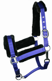 Gatsby Nylon Halter With Removable Fleece (Color: Royal Blue, size: Horse)