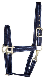 Gatsby Classic Nylon 2-Tone Halter (Color: Navy/Light Blue, size: Cob)