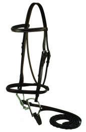 Gatsby Square Raised Bridle (Color: Havanna, size: Pony)