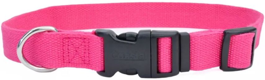 Coastal Pet New Earth Soy Adjustable Dog Collar Fuchsia (size: 12-18"L x 3/4"W)