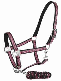 TuffRider Adjustable Nylon Breakaway Halter with Padded Crown and Lead (size: C)