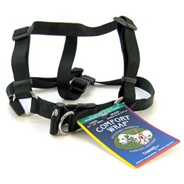 Tuff Collar Comfort Wrap Nylon Adjustable Harness - Black (size: Large (Girth Size 26"-40"))