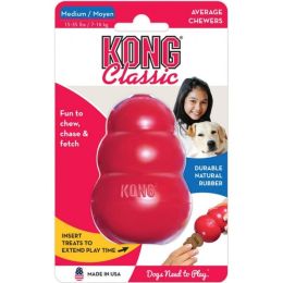 Kong Classic Dog Toy - Red (size: Medium - Dogs 15-35 lbs (3.5" Tall x 1" Diameter))