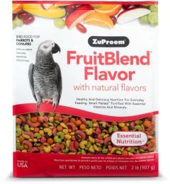 ZuPreem FruitBlend Flavor Bird Food for Parrots & Conures (size: 2 lbs)