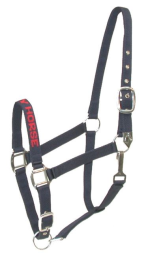 Gatsby I LOVE MY HORSE Nylon Halter (Color: Navy, size: Horse)