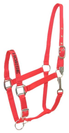 Gatsby I LOVE MY HORSE Nylon Halter (Color: Red, size: Horse)