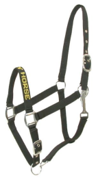 Gatsby I LOVE MY HORSE Nylon Halter (Color: Black, size: Horse)