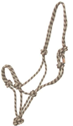 Gatsby Classic Cowboy Rope Halter (Color: Brown/Beige, size: Horse)