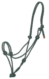 Gatsby Classic Cowboy Rope Halter (Color: Hunter/Black, size: Horse)