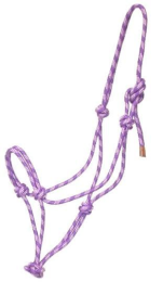 Gatsby Classic Cowboy Rope Halter (Color: Purple/Pink, size: Horse)